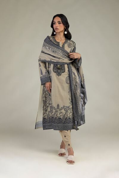 Embroidered | Textured Lawn | Paisley Tailored Set | USD 75.00