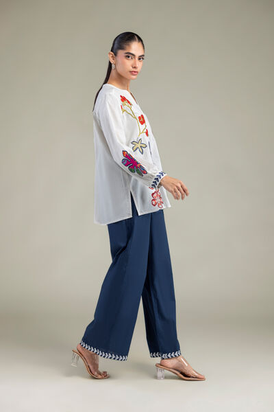 Dyed | Cambric | Navy Cambric Trousers | USD 30.00