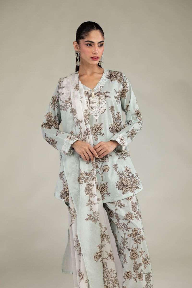 Embroidered | Lawn | Mint Lawn Dupatta | USD 25.00