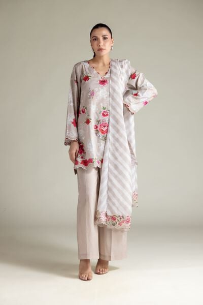 Embroidered | Cambric | Floral Tailored 3-Piece | USD 80.00