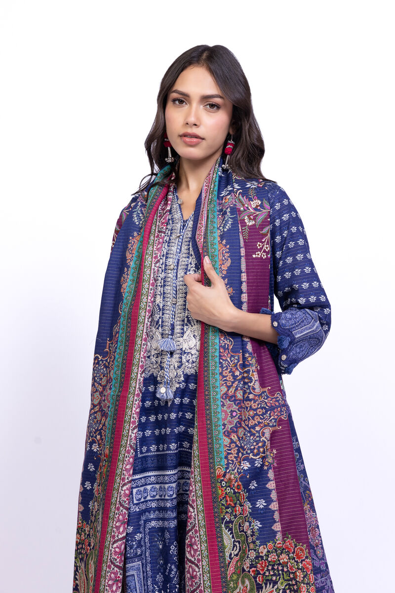 Printed | Mesuri Khaddar | Dupatta | USD 5.10