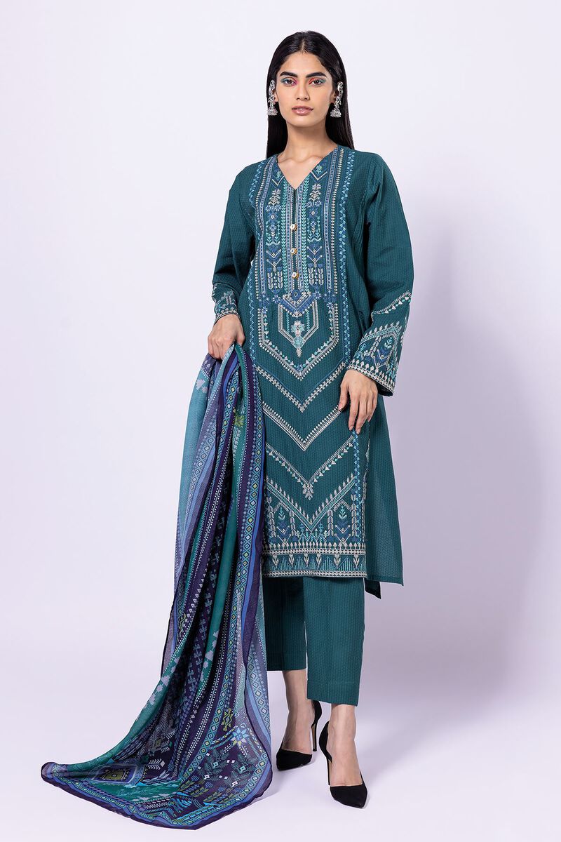 Embroidered | Diamond Dobby | Fabrics 3 Piece | null