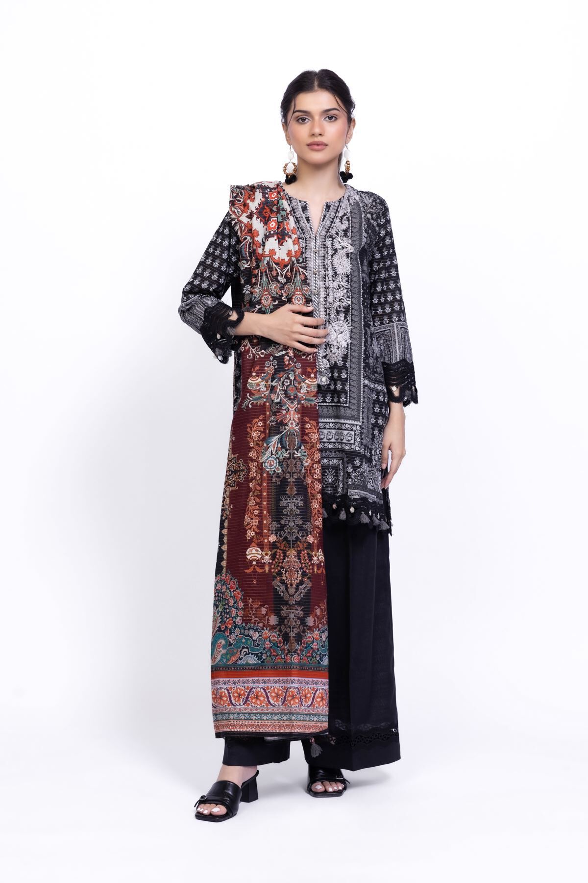 Buy Kurta | 20.00 USD | LKM01BA-VG_MULTI | Khaadi United States