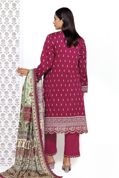 Embroidered | Cotton Satin | Tailored 3 Piece | USD 42.50