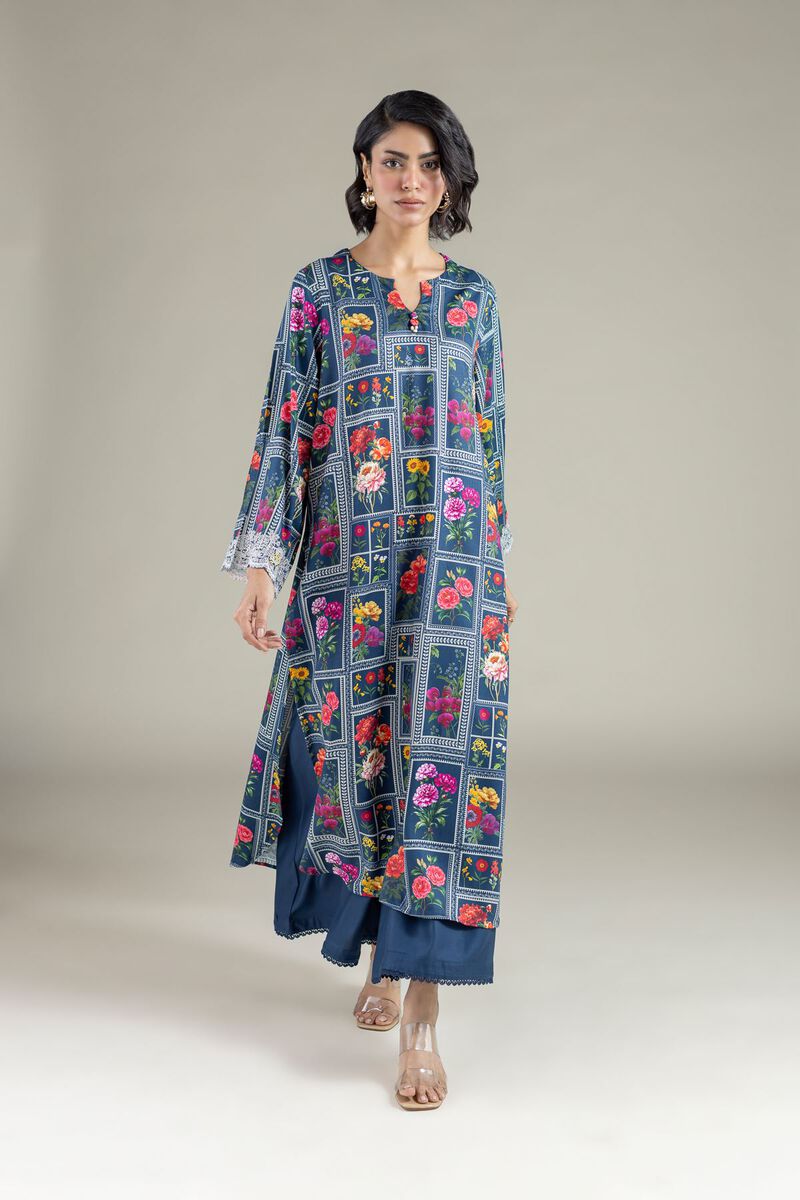Embroidered | Marina | Floral Geometric Kurta | USD 30.00