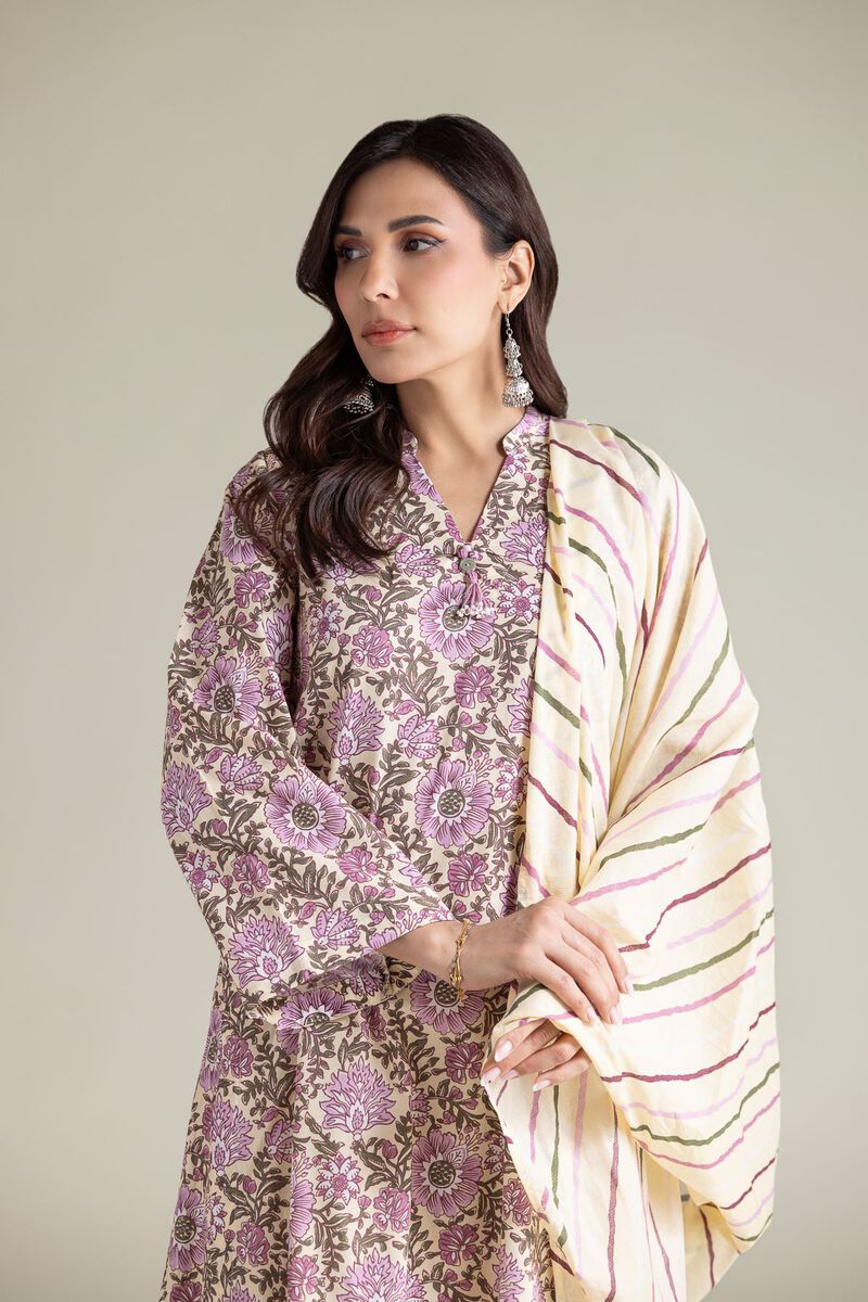 Embroidered | Textured Lawn | Lawn Striped Dupatta | USD 25.00