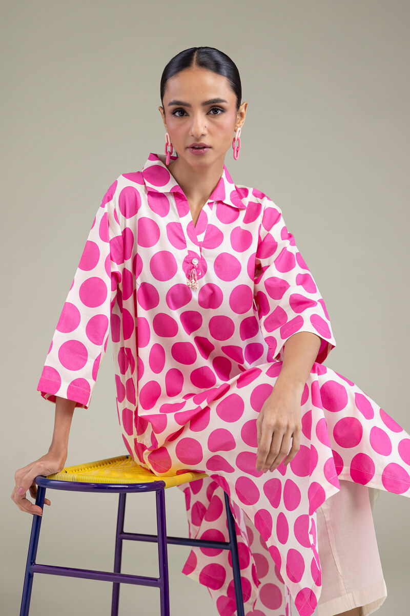 Printed | Cambric | V-Neck Cambric Kurta | USD 10.50