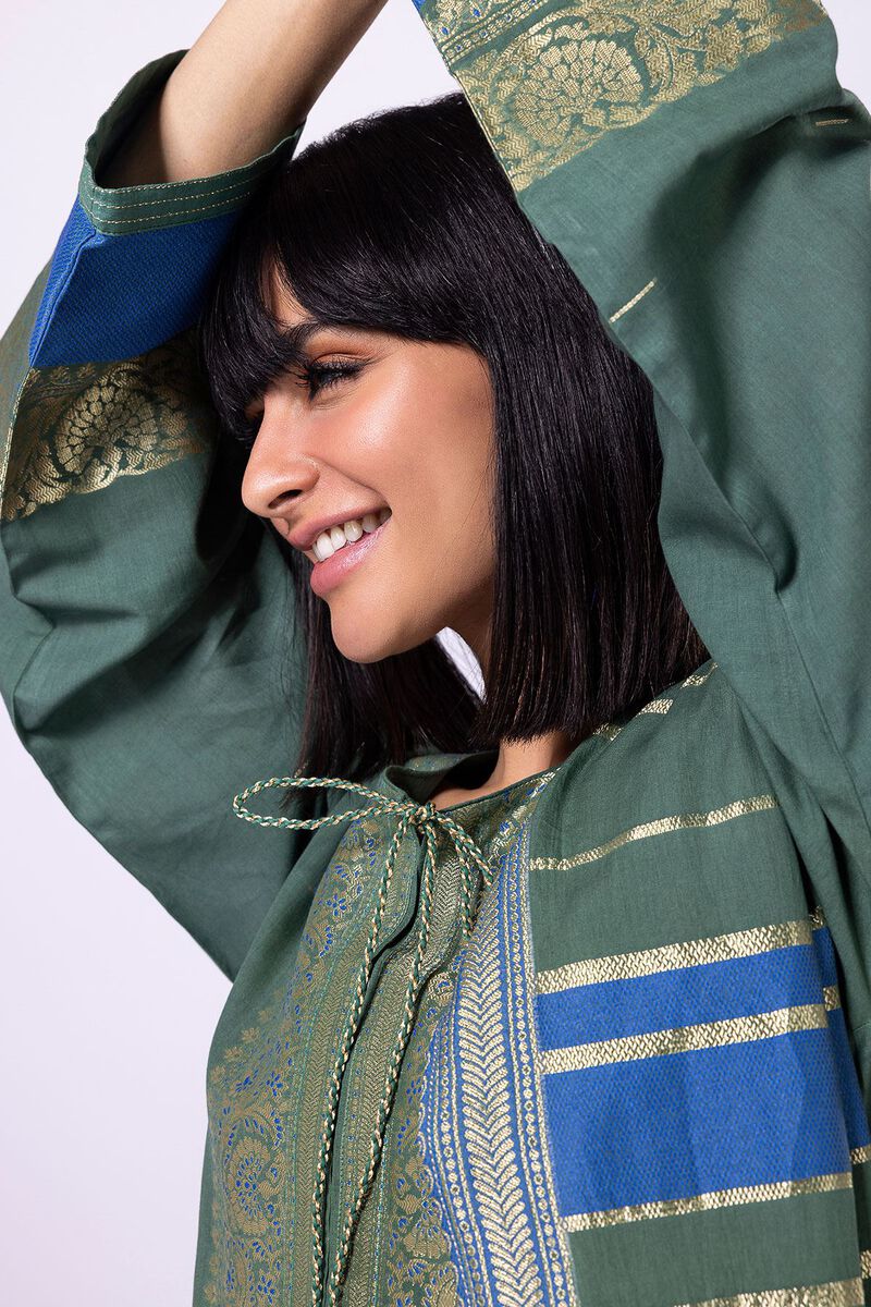 Dyed | Cotton Brosha Jacquard | Fabrics 3 Piece | null