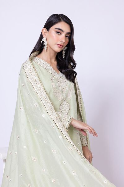 Embroidered | Viscose Polyester Net | Dupatta | USD 18.50