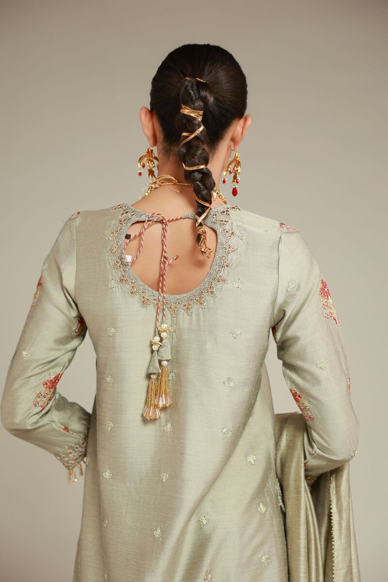 Embroidered | Raw Silk | 3 Piece Co-ord Set | USD 125.00