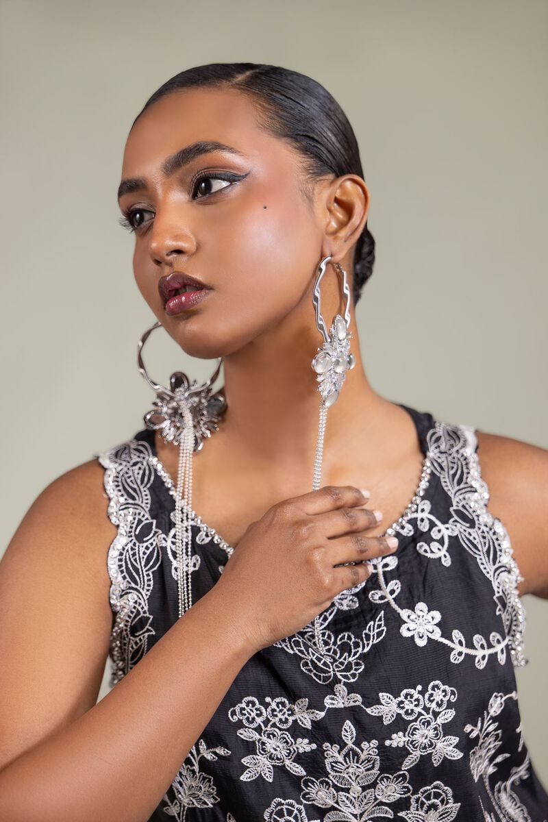 Raw Silk | Black Co-ord Set | USD 125.00