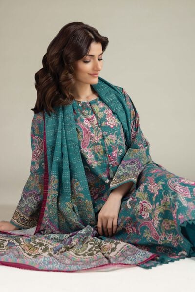 Printed | Mesuri Dobby | Tailored 3 Piece | USD 65.00