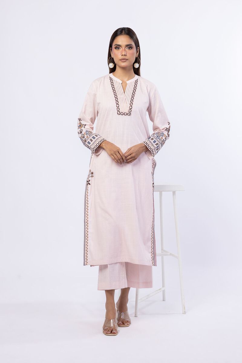 Embroidered | Crosshatch Poplin | Kurta | USD 12.50