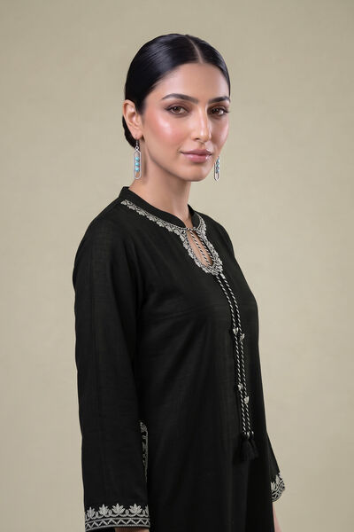 Embroidered | Light Khaddar | Black Khaddar Kurta | USD 55.00