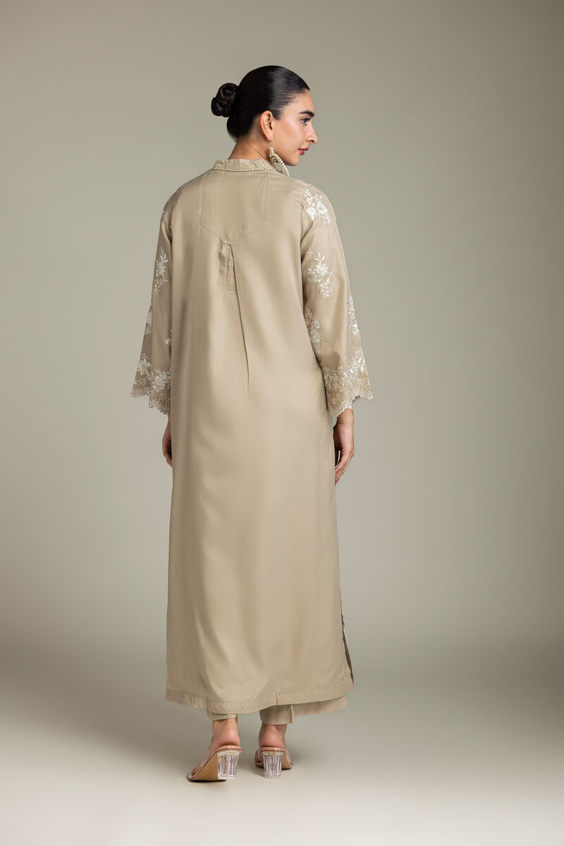 Embroidered | Raw Silk | Embroidered Silk Kurta | USD 70.00