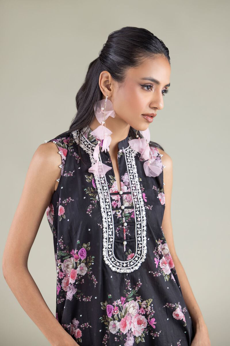 Embroidered | Cambric | Pearl Floral Kurta | USD 40.00
