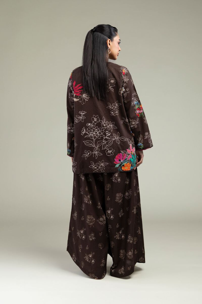 Printed | Cotton Dobby | Floral Brown Kurta | USD 35.00