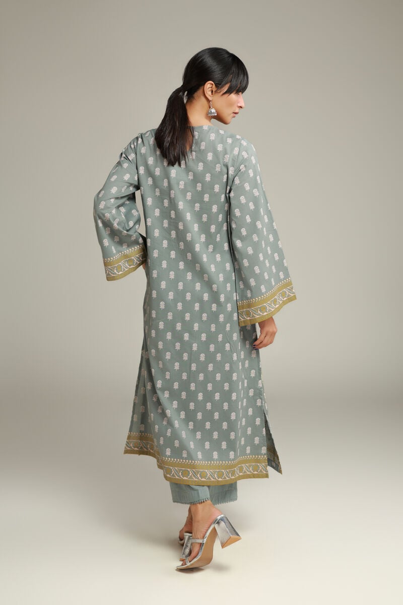 Printed | Cambric | Mint Cambric Kurta | USD 35.00