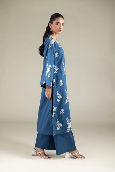 Embroidered | Cotton Dobby | Relaxed Floral Pants | USD 25.00