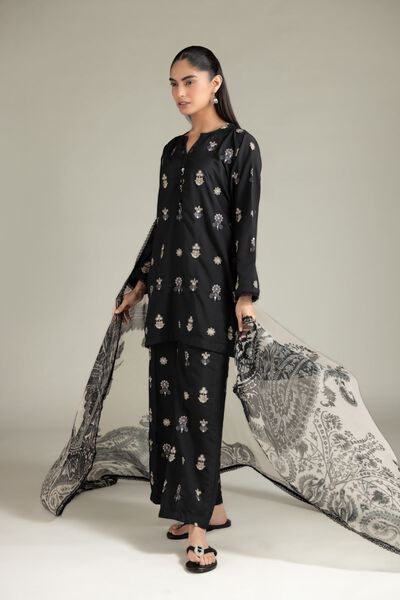 Embroidered | Blended Cambric | Pants | USD 9.00