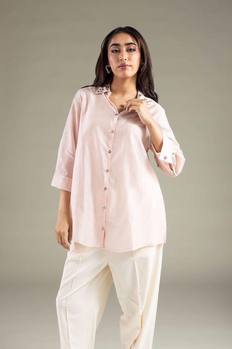 Embroidered | Raw Silk | Shirt | USD 17.50