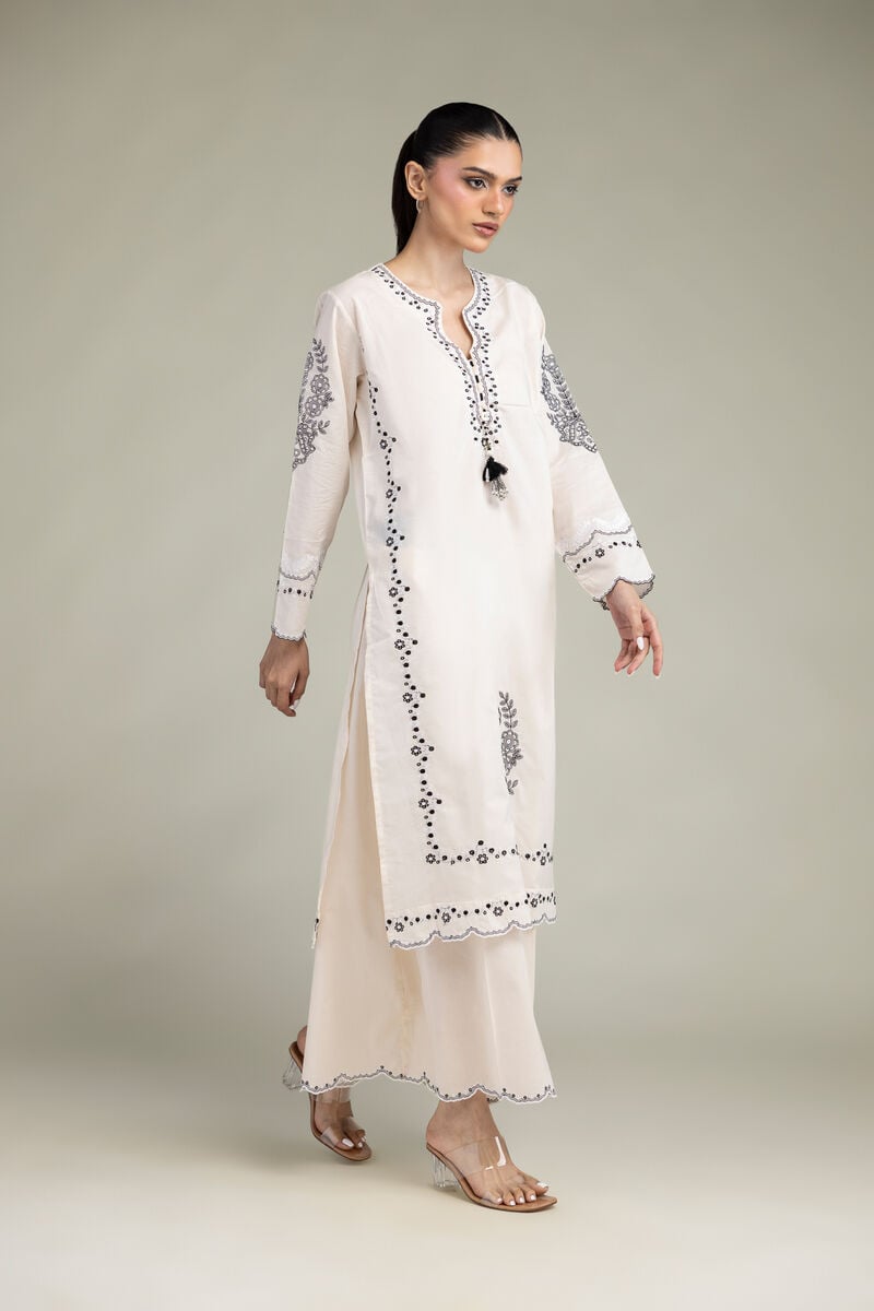 Embroidered | Cambric | Cambric Solid Pants | USD 35.00