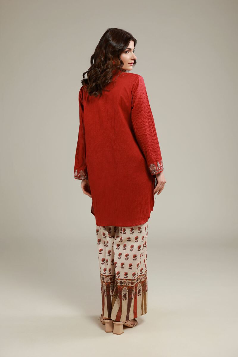 Embroidered | Cotton Crinkle | Solid Crinkled Kurta | USD 30.00