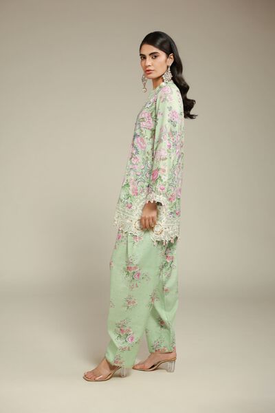 Embroidered | Raw Silk | Pants | USD 28.00