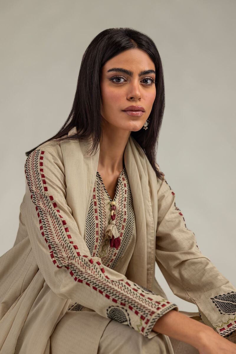 Embroidered | Lawn | Beige Lawn Dupatta | USD 35.00