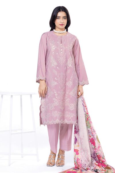 Embroidered | Dull Raw Silk | Fabrics 3 Piece | USD 37.50