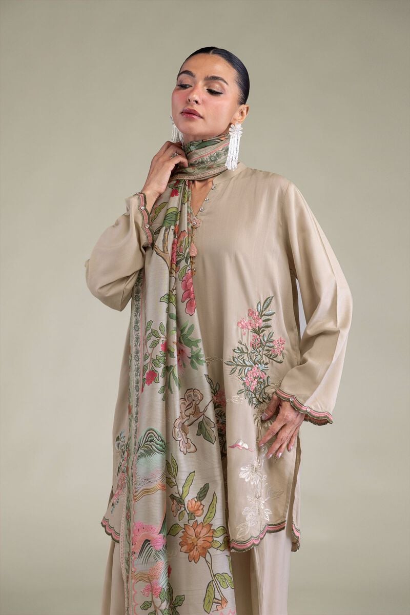 Embroidered | Polyester Silk | Floral Silk Dupatta | USD 30.00