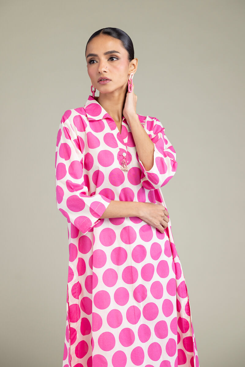 Printed | Cambric | V-Neck Cambric Kurta | USD 10.50