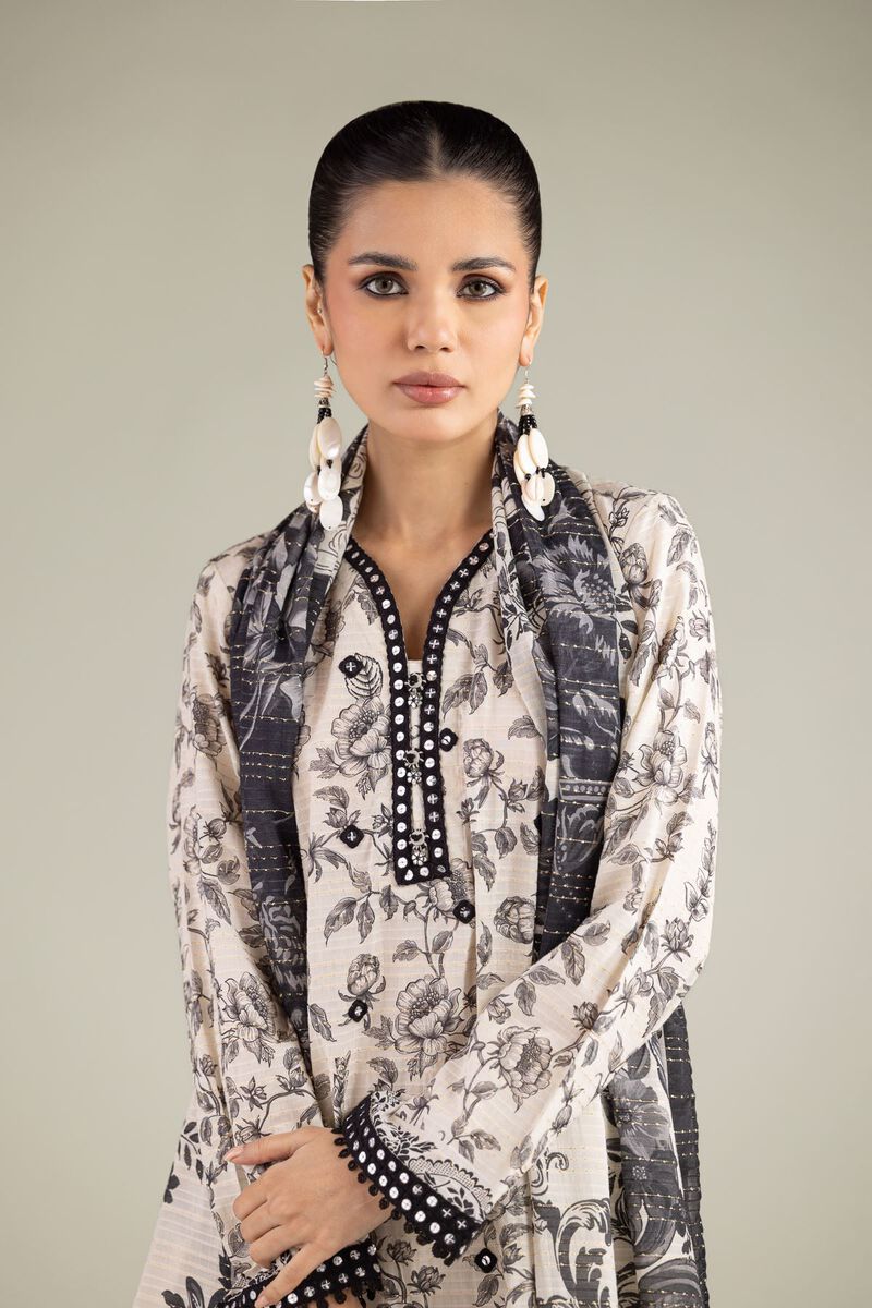 Embroidered | Mesuri Dobby | Floral Tailored 3-Piece | USD 70.00