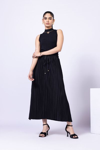 Dyed | Pleated Georgette | Skirt | USD 7.50