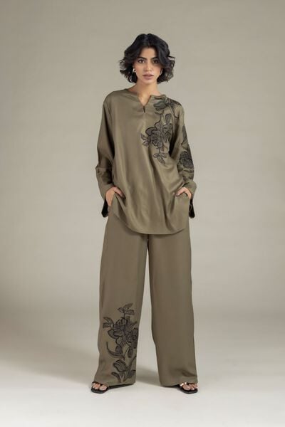 Embroidered | Viscose Crepe | Tunic | USD 30.00