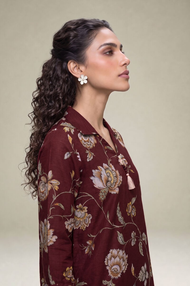 Printed | Light Khaddar | Floral Khaddar Kurta | USD 35.00