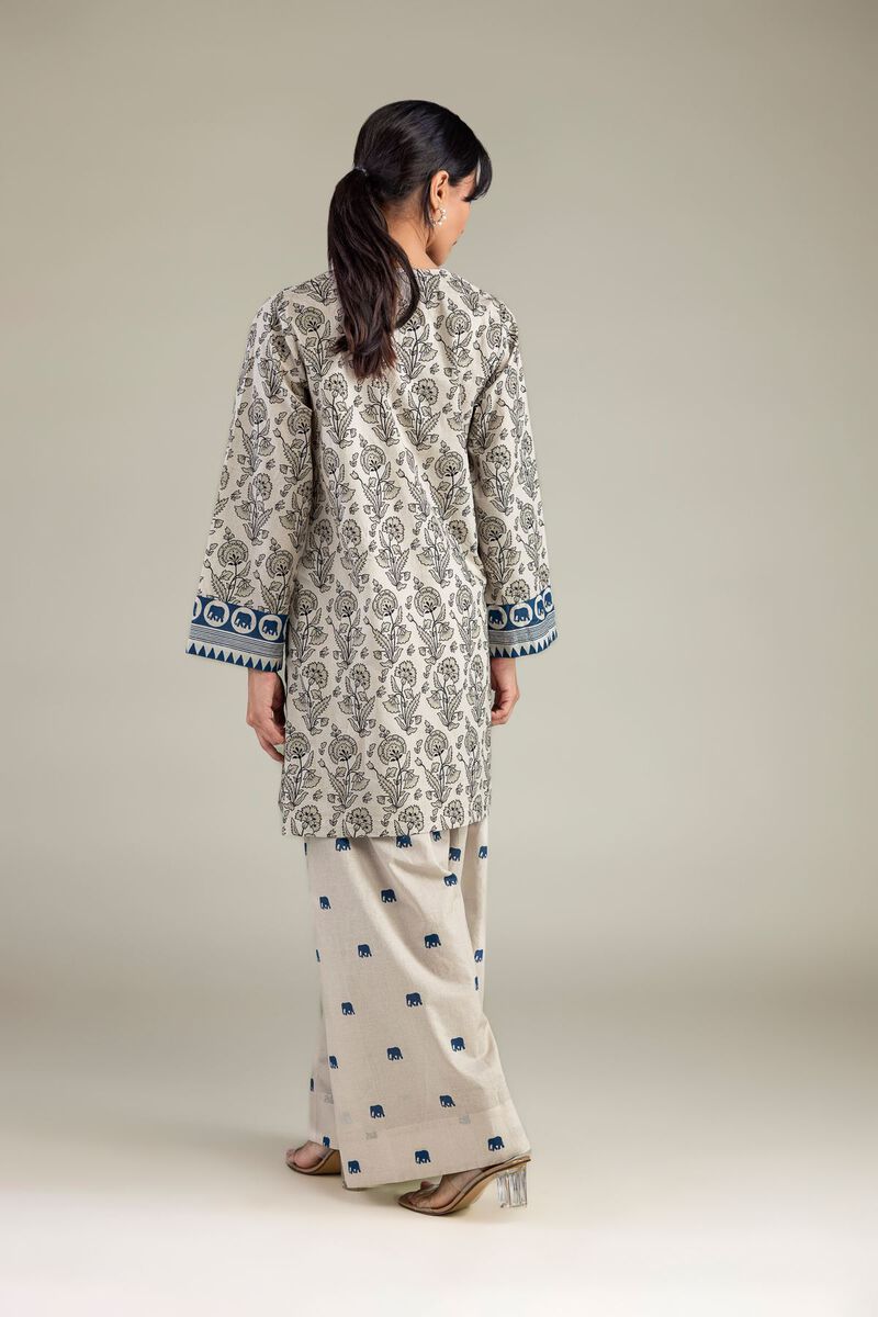 Cambric | Beige V-Neck Kurta | USD 35.00