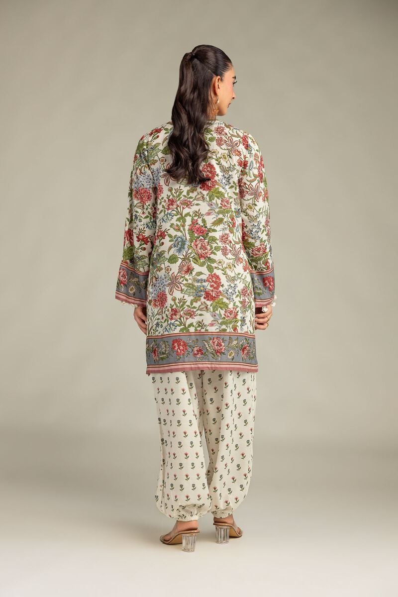 Printed | Raw Silk | Floral Short Kurta | USD 40.00