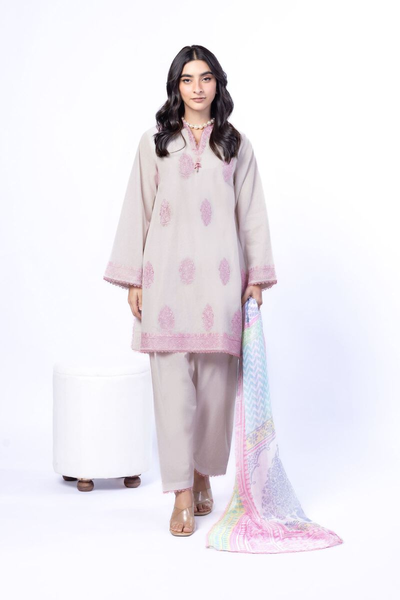 Embroidered | Cotton Dobby | Tailored 3 Piece | USD 75.00