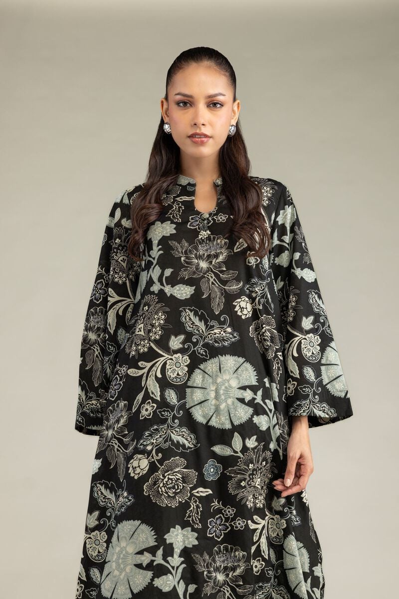 Printed | Cambric | Black Cambric Kurta | USD 35.00