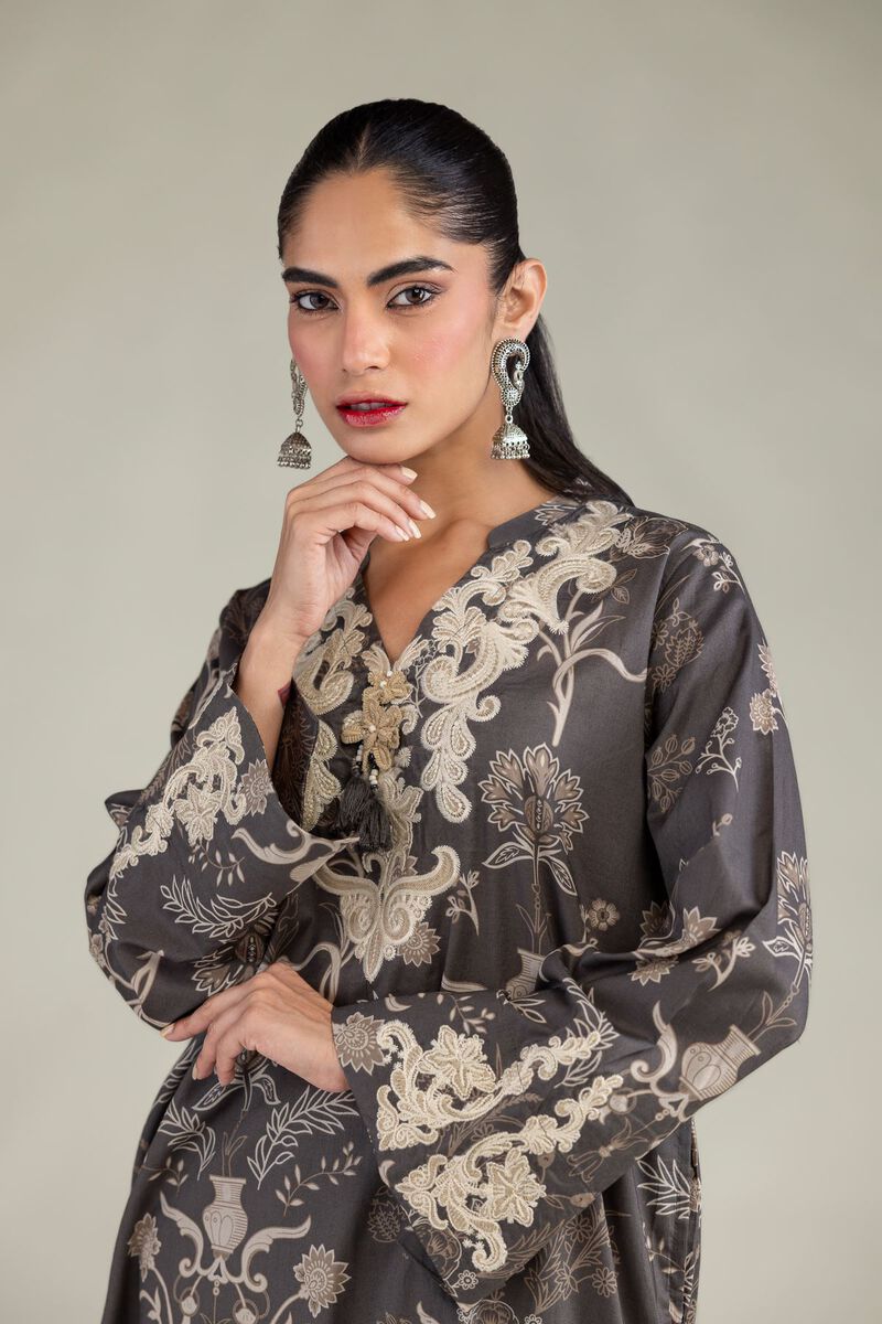 Embroidered | Cambric | Cambric Longline Kurta | USD 40.00