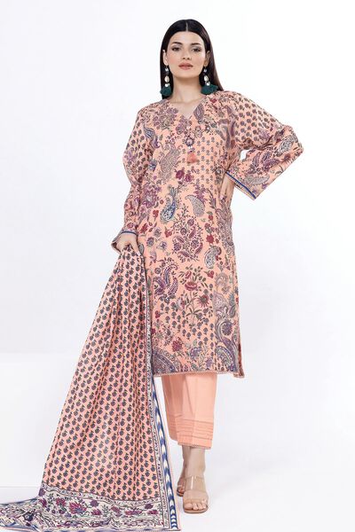Printed | Slub Lawn | Fabrics 3 Piece | USD 20.00