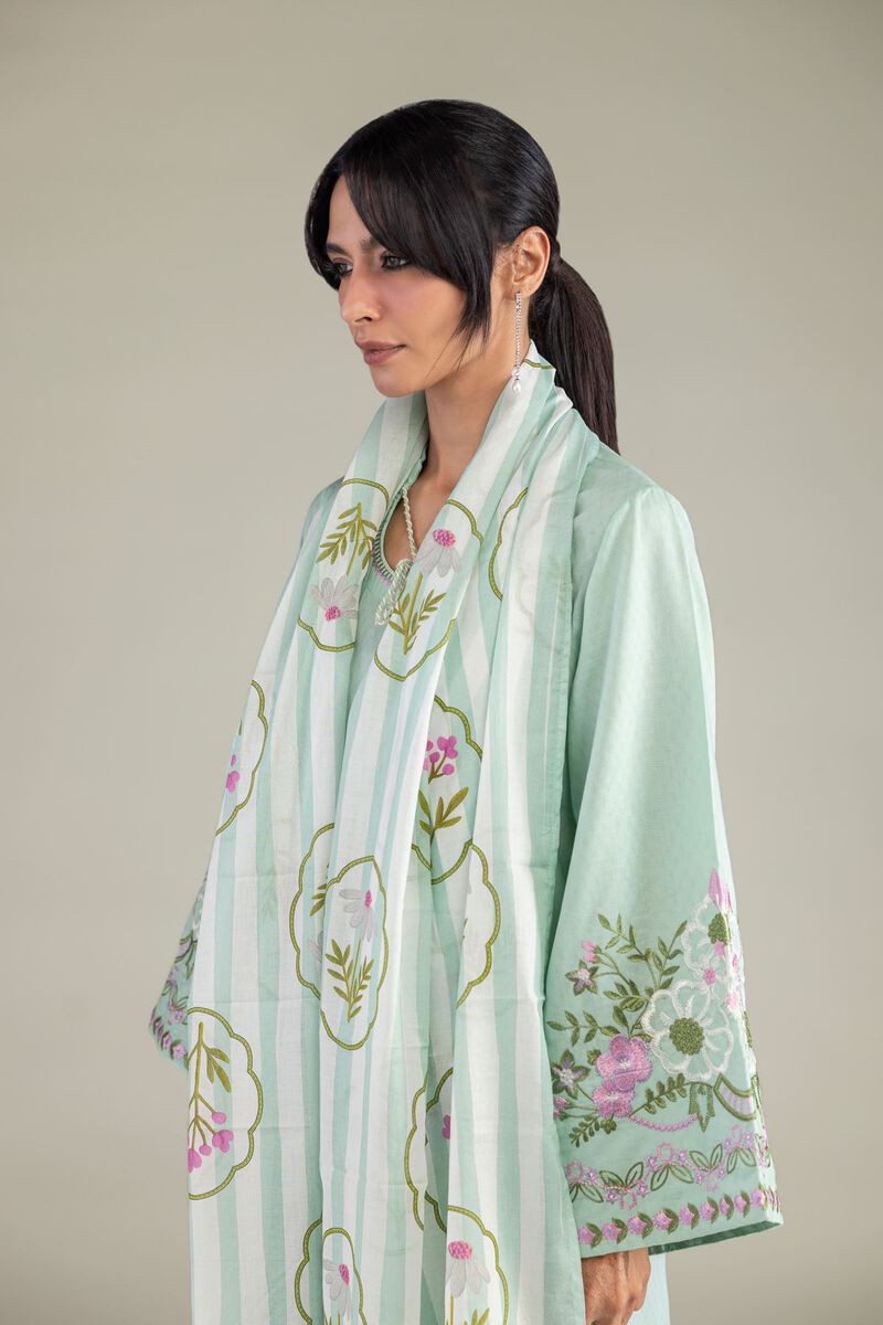 Embroidered | Lawn | Floral Lawn Dupatta | USD 30.00
