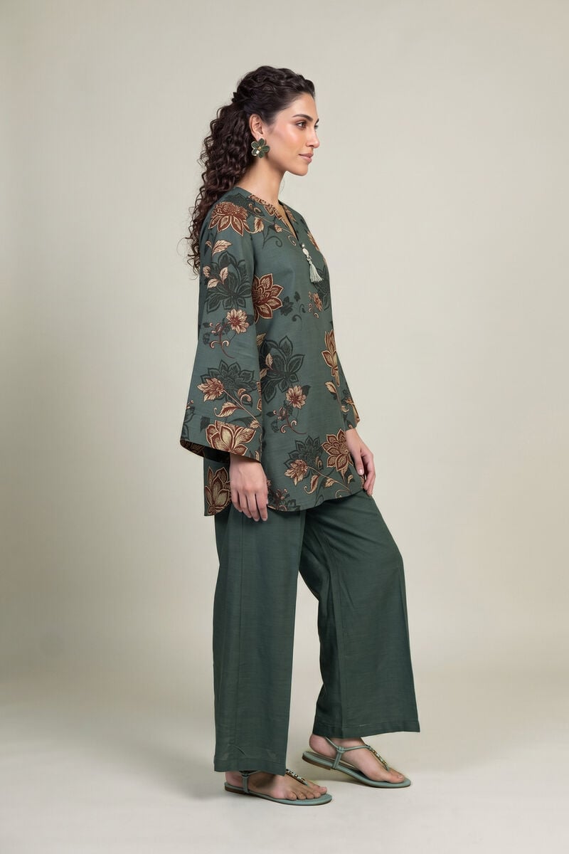 Printed | Light Khaddar | Floral Khaddar Kurta | USD 35.00