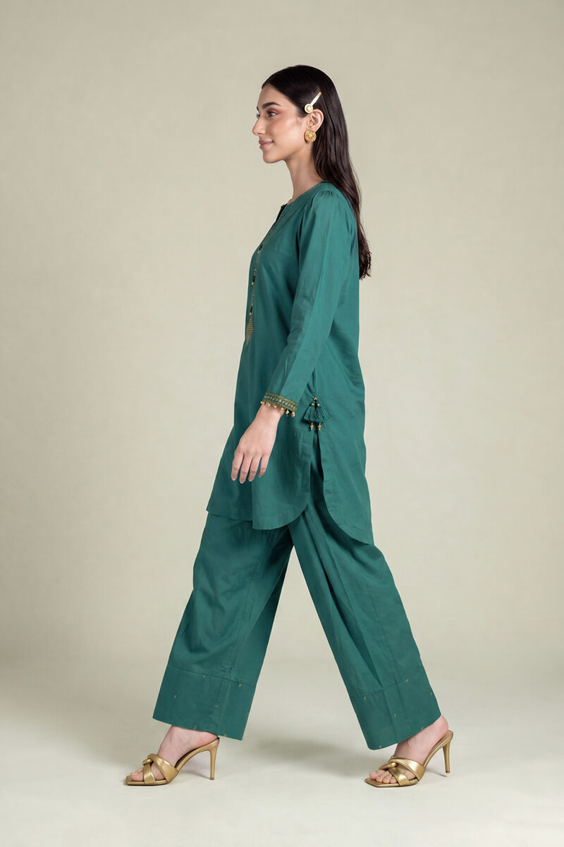 Embroidered | Cambric | Solid Teal Shalwar | USD 30.00