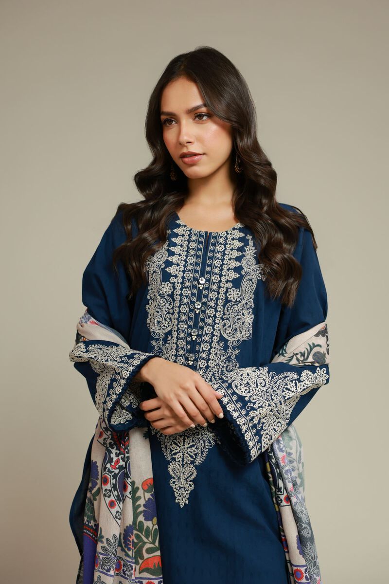 Embroidered | Dobby | Tailored 3-Piece Set | USD 80.00
