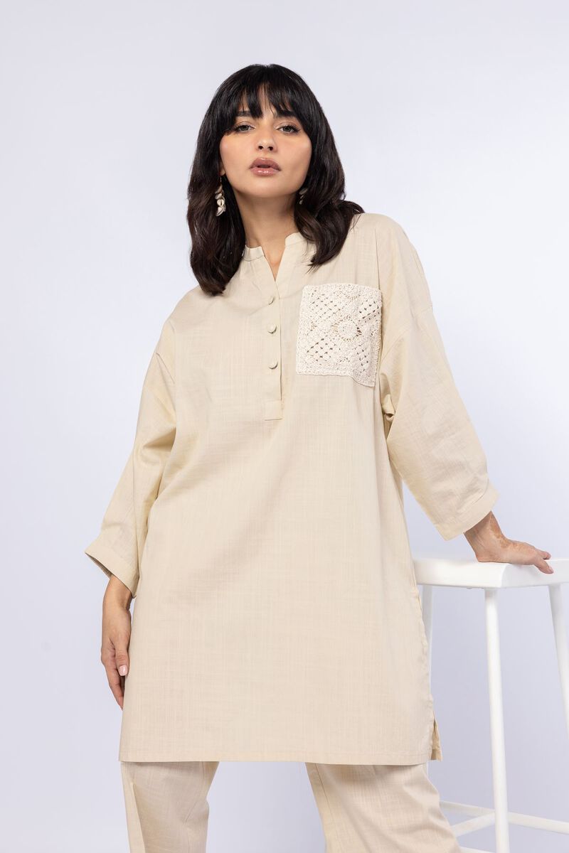 Embroidered | Crosshatch Poplin | Kurta | USD 9.00