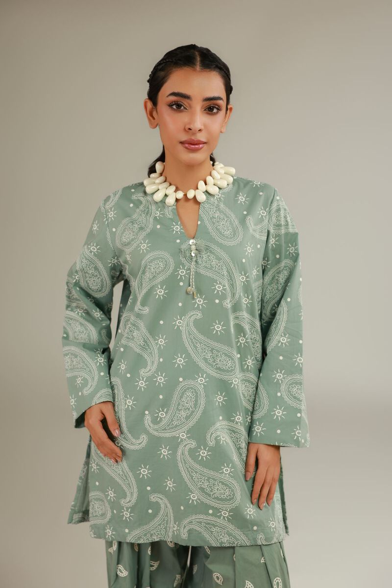 Cambric | Green Cambric Kurta | USD 35.00