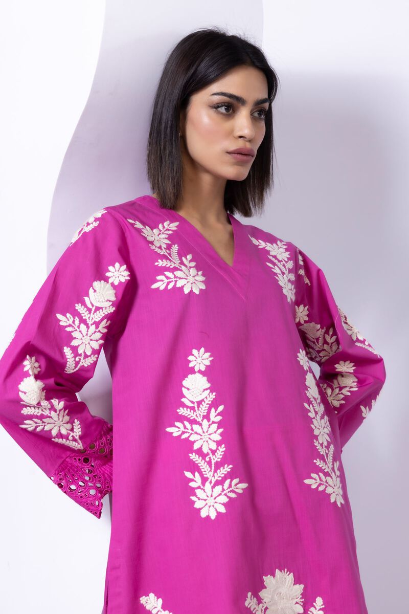 Embroidered | Crosshatch Poplin | Kurta | USD 10.50