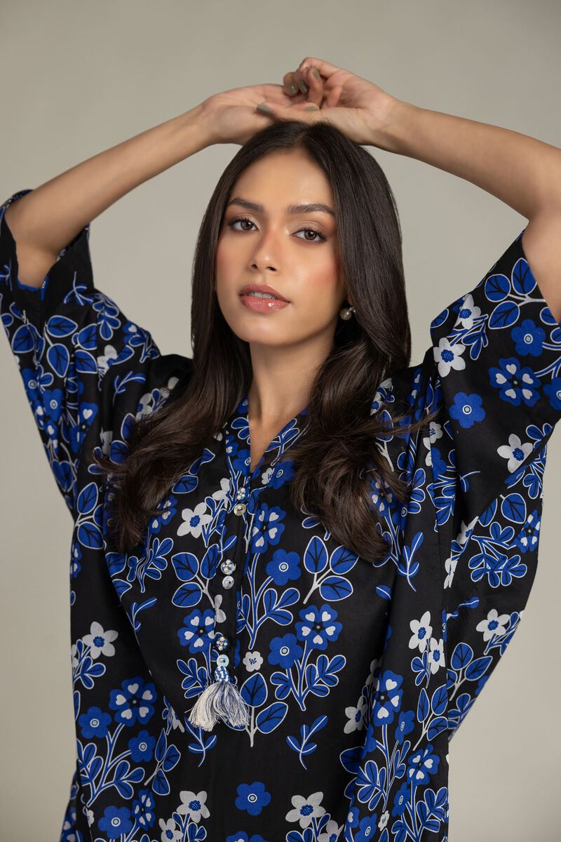 Printed | Cambric | Floral V-Neck Kurta | USD 35.00